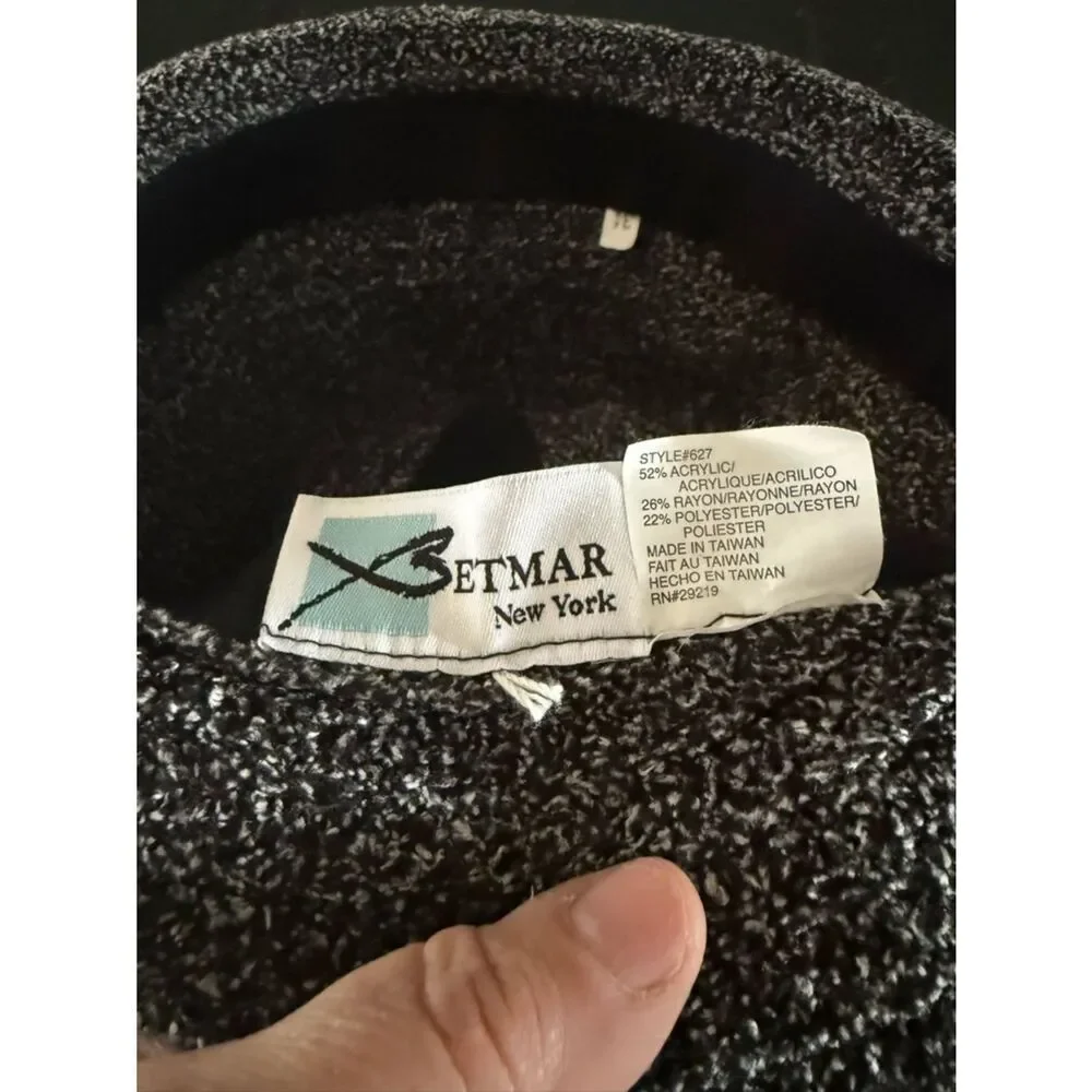 Betmar New York Vintage Travel Packable Vacation Rolled Brim Navy Blue Hat Sz 31